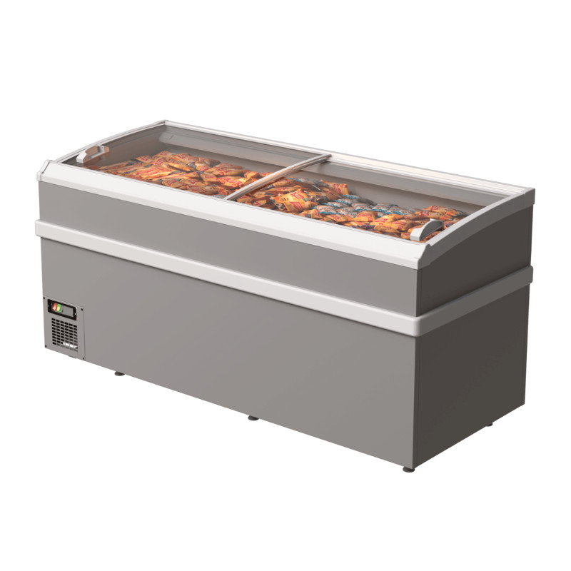 Холодильный ларь-бонета KFT Венеция 2500х875х900 (0…+8) 16 корзин Push