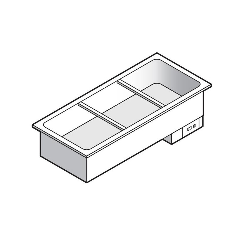Мармит для 1 и 2 блюд EMAINOX I7VB2 8046420 встраиваемый