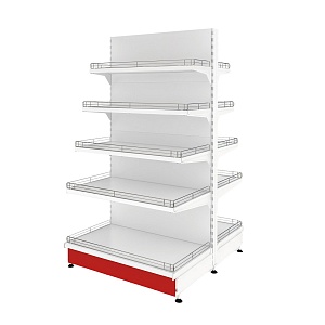картинка Стеллаж островной торговый Купец 1200x500x2350 5 полок