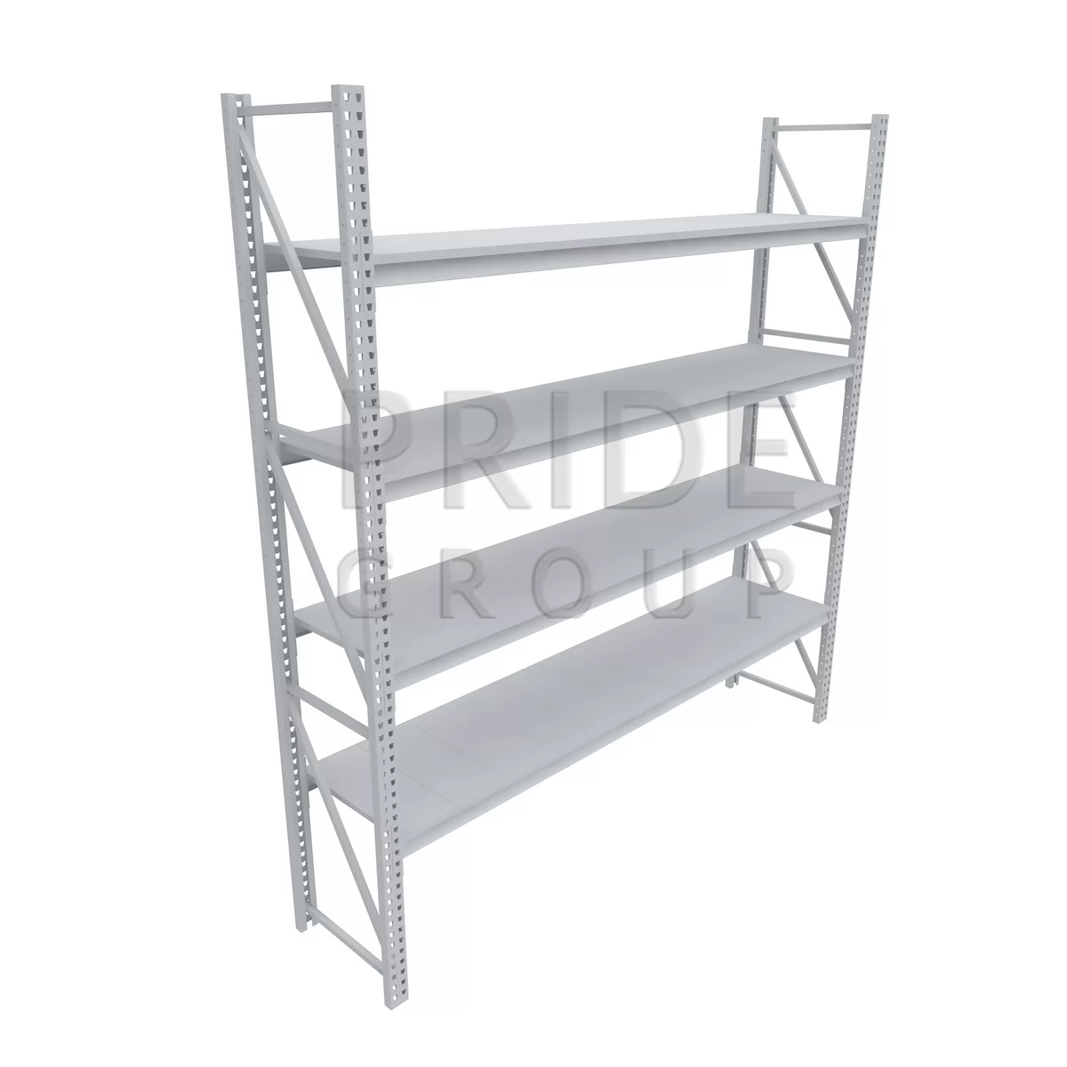 Стеллаж грузовой СГП 1750x600x2000 4 полки крашенные